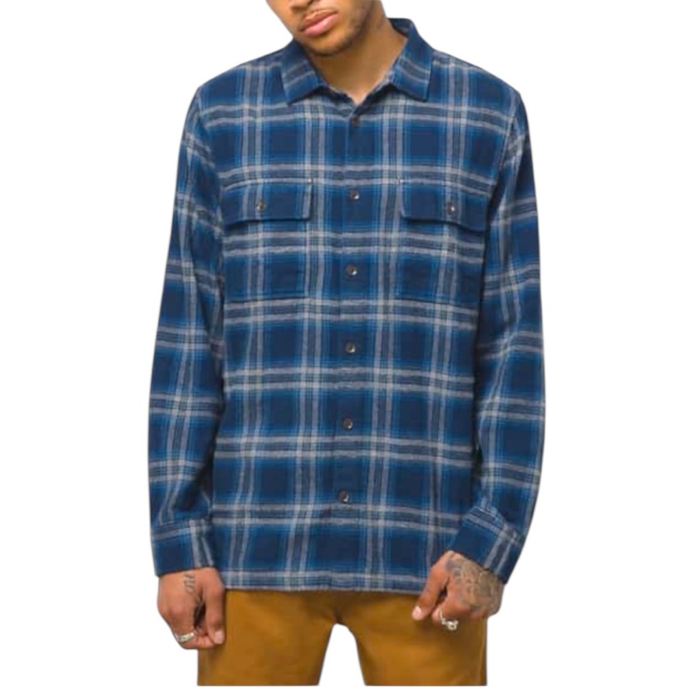 Vans Mens Straight Hem Melange Flannel Shirt